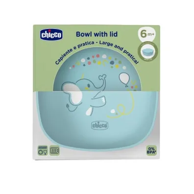 Chicco Miseczka z pokrywk niebieska 6m+