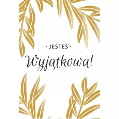 Kartka sk�adana Jeste� wyj�tkowa