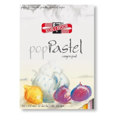 Koh-I-Noor Blok do pasteli Pop Pastel kolorowy 300x420mm, 20 arkuszy