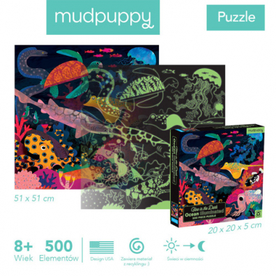 Puzzle rodzinne wiecce w ciemnoci Ocean 8+ Mudpuppy