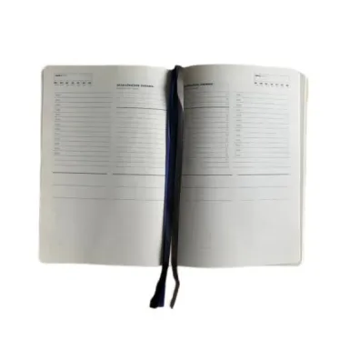 Drops Office Collection Planner 2026 A5 dzienno-tygodniowy Modena Premium na gumk� czarno-bia�y