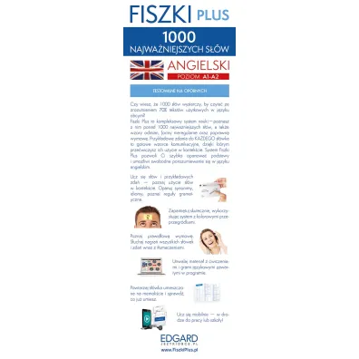 Fiszki plus. Angielski. 1000 najwa�niejszych s��w. Poziom A1-A2