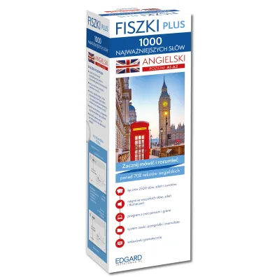 Fiszki plus. Angielski. 1000 najwa�niejszych s��w. Poziom A1-A2