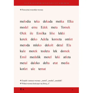 Czytanki wyrazy Materia�y do nauki czytania metod� sylabow�