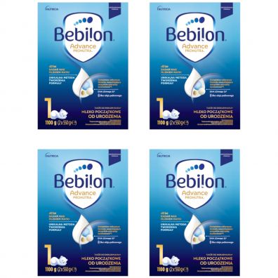 Bebilon Zestaw 1 Pronutra-Advance Mleko pocztkowe od urodzenia 4 x 1100 g