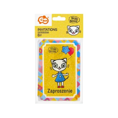 Godan Zaproszenia papierowe Kicia Kocia 6szt.