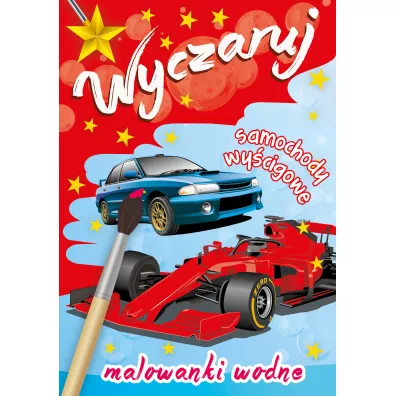Wyczaruj samochody wycigowe. Malowanki wodne