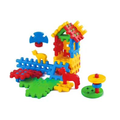 Klocki konstrukcyjne dla najm�odszych Klocki konstrukcyjne Waffle 31 element�w Ma�y Domek MARIOINEX 900987