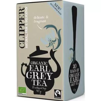 Clipper Herbata czarna earl grey fair trade 20 x 2 g Bio
