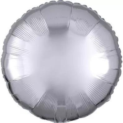 Amscan Balon foliowy metalik srebrny okr�g�y luzem 43cm