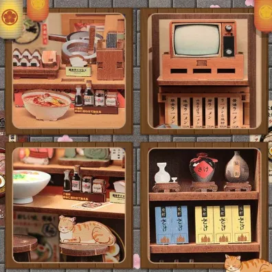 Puzzle Miniaturowy domek Book Nook Bar w Tokio Habarri