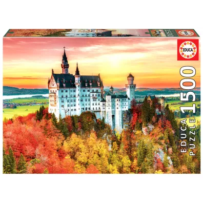 Puzzle 1500 el. Jesie� w Neuschwanstein, Niemcy Educa