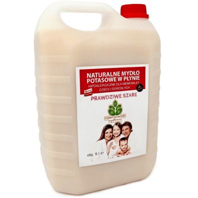 Mydlarnia Powrót do Natury Roślinne mydło potasowe w płynie Prawdziwe szare (100% naturalne) 5 l