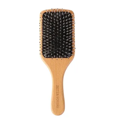 Sister Young Vera Hair Brush szczotka drewniana do rozczesywania w�os�w z w�siem z dzika