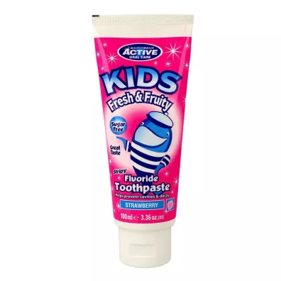 Active Oral Care Kids Fluoride Toothpaste pasta do mycia zbw dla dzieci z fluorem Strawberry 100 ml