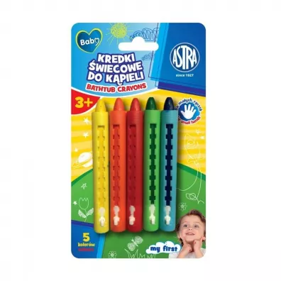 Kredki �wiecowe do k�pieli ASTRA BABY - 5 szt.