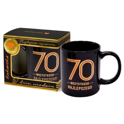 Kukartka Kubek Premium Urodziny 70