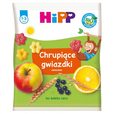 Hipp Chrupiące gwiazdki owocowe dla dzieci 1-3 lata 30 g Bio