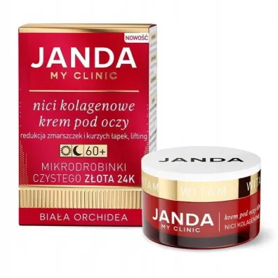 Janda Zestaw prezentowy Nici kolagenowe 60+: krem na dzie� dobry, krem na dobranoc, krem pod oczy 2 x 50 ml + 15 ml
