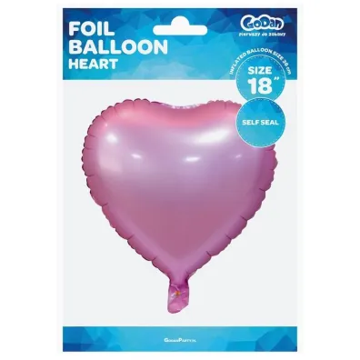 Godan Balon foliowy Serce matowe r�owe 45cm