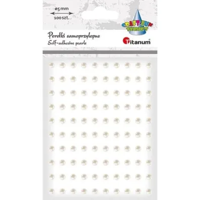 Titanum Pere�ki samoprzylepne bia�e 5mm 100 szt.