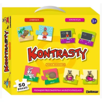 Puzzle edukacyjne 50 el. Kontrasty Sellmar