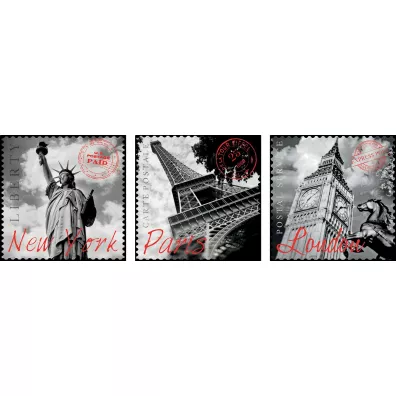 Puzzle 3x500 el. Du�e miasta Educa