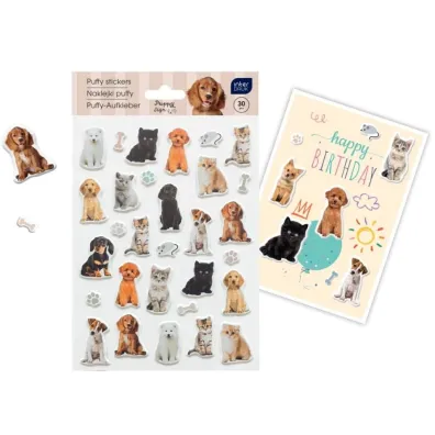 Naklejki puffy Puppy Sign 30 szt