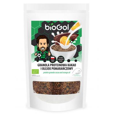 Biogol Granola proteinowa kakao i olejek pomarańczowy 200 g Bio