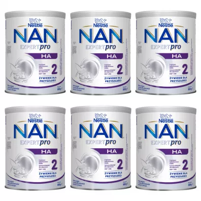 Nestle NAN EXPERTpro HA 2 Mleko nast�pne dla niemowl�t po 6 miesi�cu Zgrzewka 6 x 800 g
