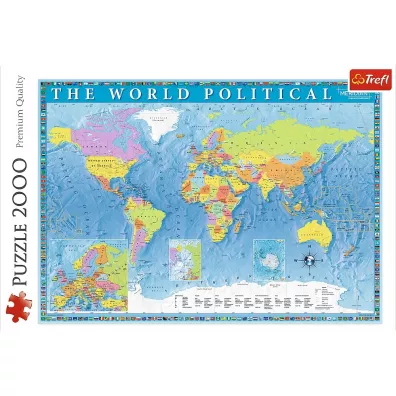 Puzzle 2000 el. Polityczna mapa �wiata Trefl