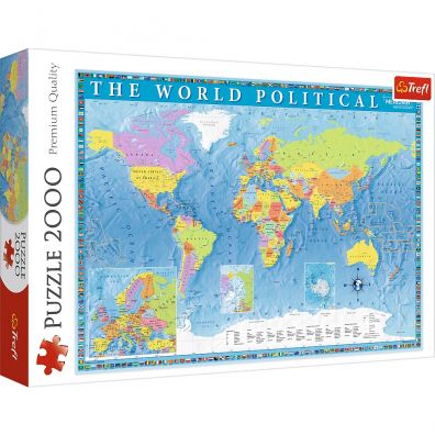 Puzzle 2000 el. Polityczna mapa wiata Trefl