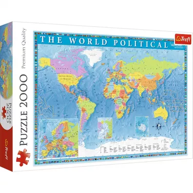Puzzle 2000 el. Polityczna mapa �wiata Trefl