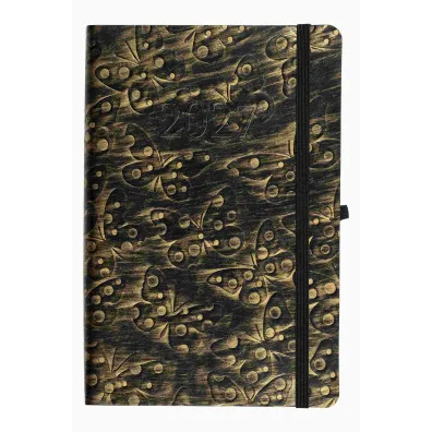 Kalendarz 2027 Jazz A5 dzienny motyl-z�oty