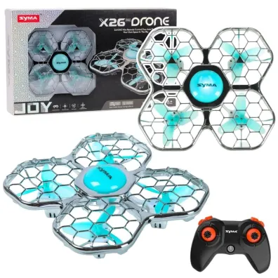 Dron R/C Syma X26 PRO Akrobacje �wiat�a LED WIFI LeanToys