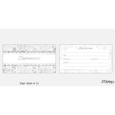 Stamp Zaproszenia Style wz�r nr 11 10 szt.