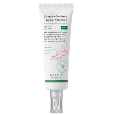 Axis-Y Complete No-Stress Physical Sunscreen SPF50+ krem do twarzy z filtrem 50 ml