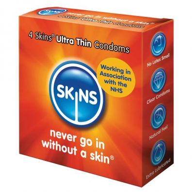 Skins Ultra Thin cienkie prezerwatywy 4 szt.