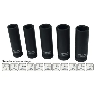 Adler Nasadka udarowa 6k 1/2" 22mm d�uga