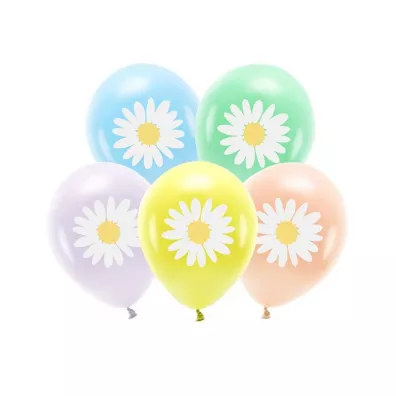 PartyDeco Balony Eco Stokrotki mix 30cm