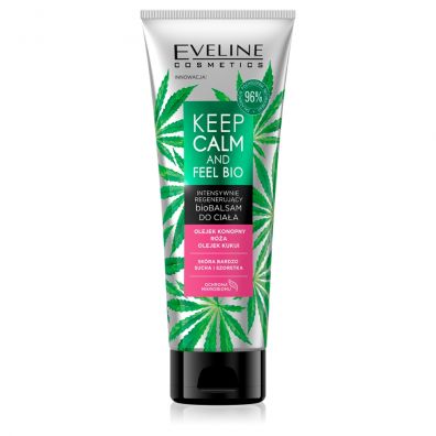 Eveline Cosmetics Keep Calm And Feel Bio intensywnie regenerujący bio balsam do ciała Róża & Olejek Kukui 250 ml