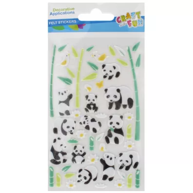 Craft with Fun Ozdoba dekoracyjna filcowa samoprzylepne Pandy