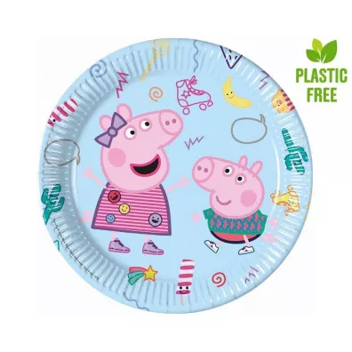 Talerzyki papierowe �winka Peppa 23 cm 8 szt.