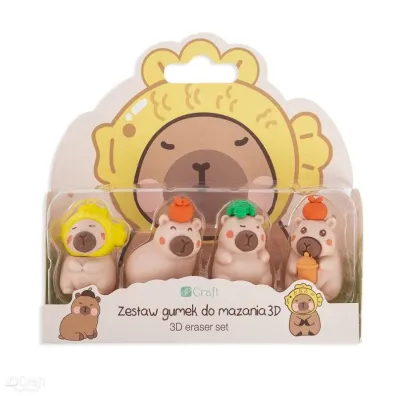 Dalprint Gumki do mazania 3D Kapibara 4 szt