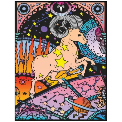 Kolorowanka welwetowa A4 Zodiak Baran