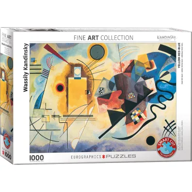 Puzzle 1000 el. ��ty, czerwony, niebieski Eurographics
