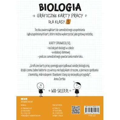 Biologia. Graficzne karty pracy dla klasy 5