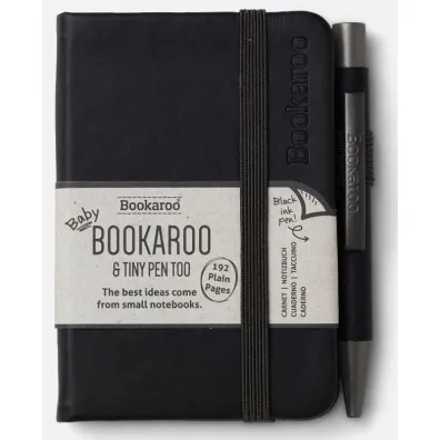If Bookaroo Notatnik A7 z d�ugopisem - czarny