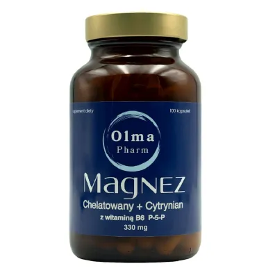Olma Pharm Magnez chelatowany + cytrynian z witamin� b6 suplement diety 100 kaps.
