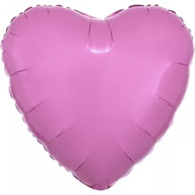 Amscan Balon foliowy metalik r�owy serce luzem 43cm